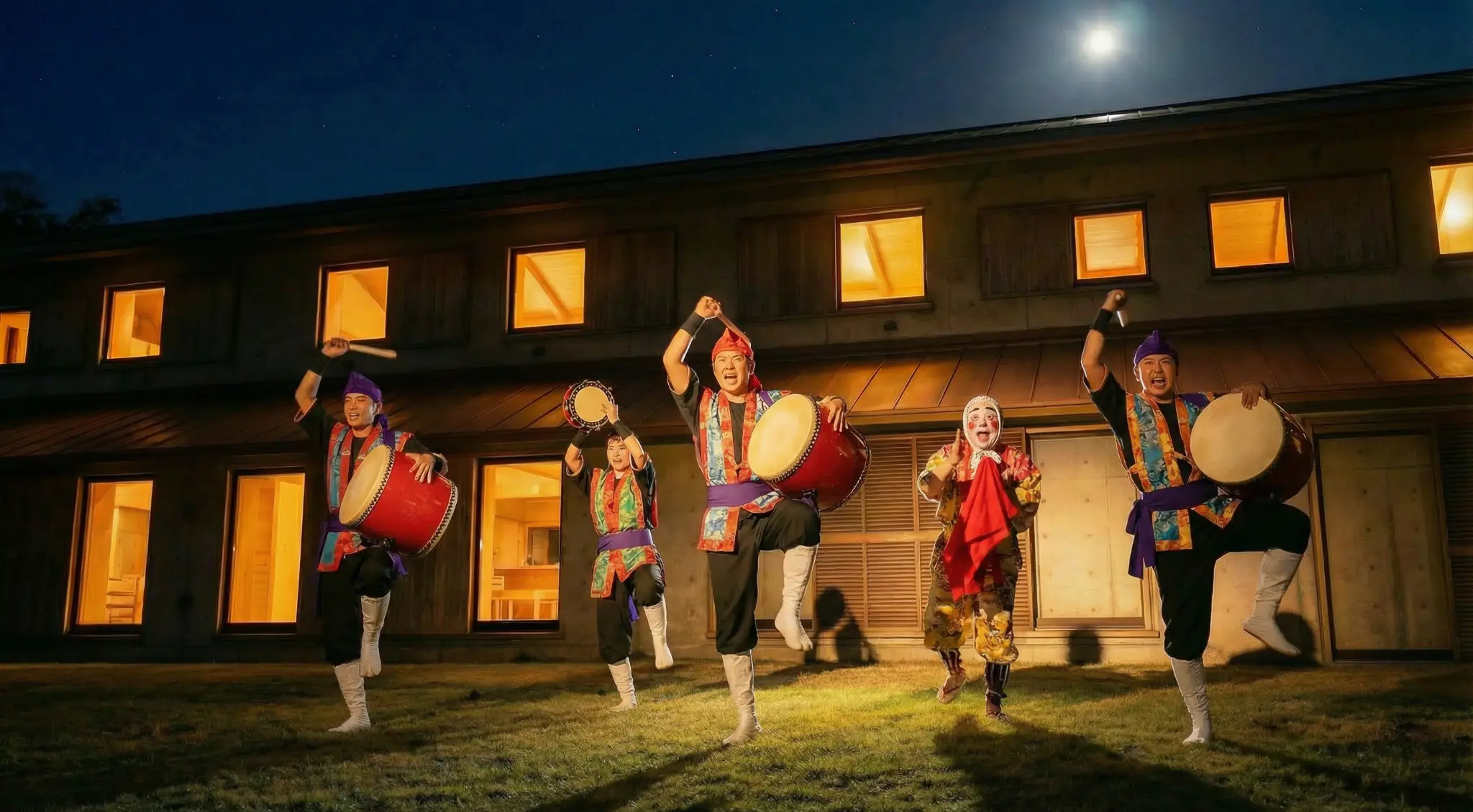 Traditional Okinawan Eisa drumming performance